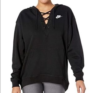 Nike Black Lace Neck Hoodie